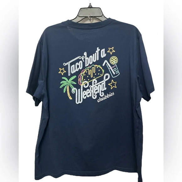 Chubbies Taco Bout A Weekend Pocket T-Shirt Size XXL NWOT - Picture 2 of 7